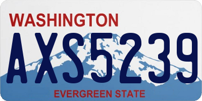 WA license plate AXS5239