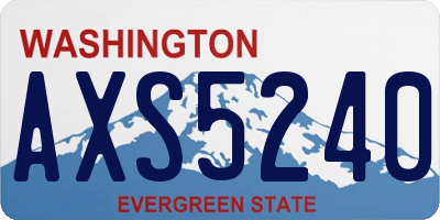 WA license plate AXS5240