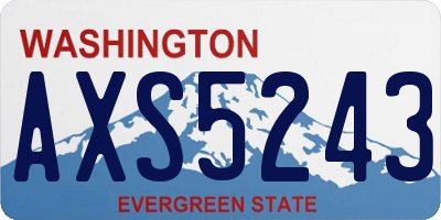 WA license plate AXS5243