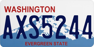 WA license plate AXS5244