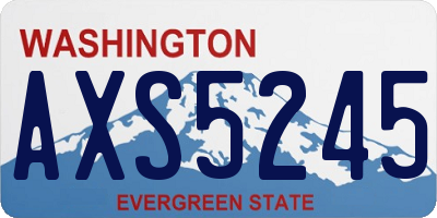 WA license plate AXS5245