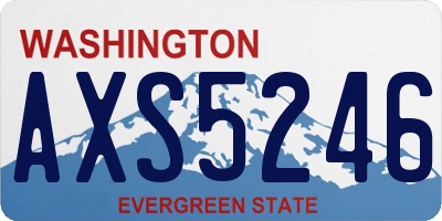 WA license plate AXS5246