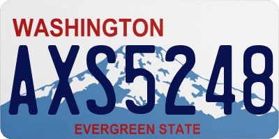 WA license plate AXS5248