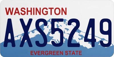 WA license plate AXS5249
