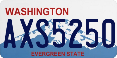 WA license plate AXS5250