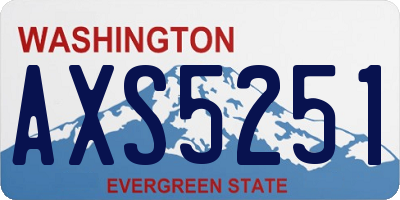 WA license plate AXS5251