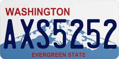 WA license plate AXS5252