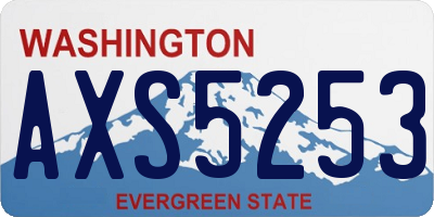 WA license plate AXS5253