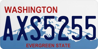 WA license plate AXS5255