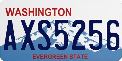 WA license plate AXS5256