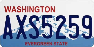 WA license plate AXS5259