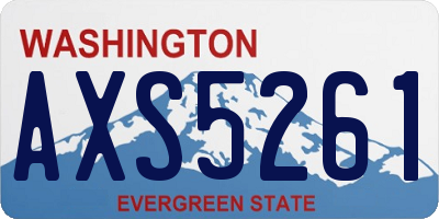 WA license plate AXS5261