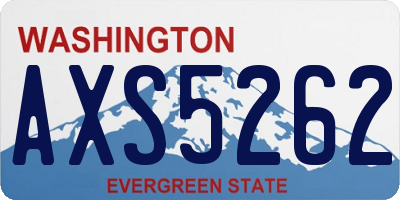 WA license plate AXS5262