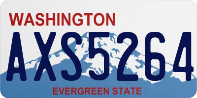 WA license plate AXS5264