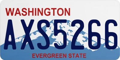 WA license plate AXS5266