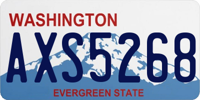 WA license plate AXS5268