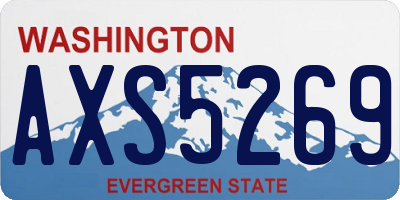 WA license plate AXS5269