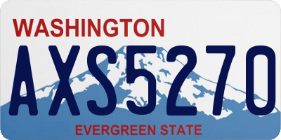 WA license plate AXS5270