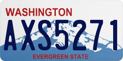 WA license plate AXS5271
