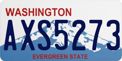 WA license plate AXS5273