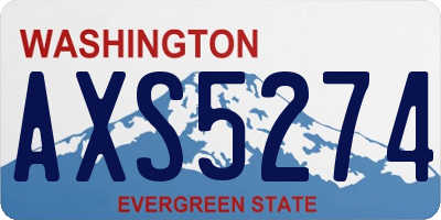 WA license plate AXS5274