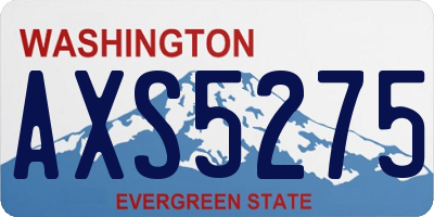 WA license plate AXS5275