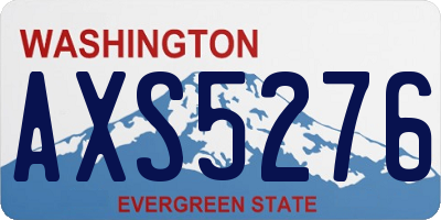 WA license plate AXS5276