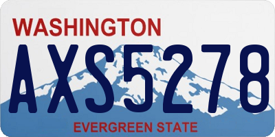 WA license plate AXS5278