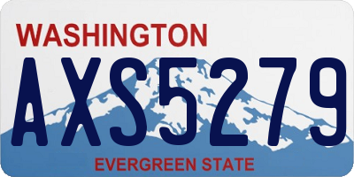 WA license plate AXS5279