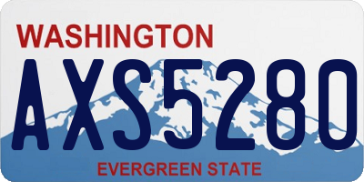 WA license plate AXS5280