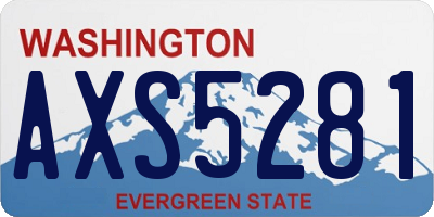 WA license plate AXS5281