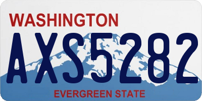 WA license plate AXS5282