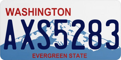 WA license plate AXS5283