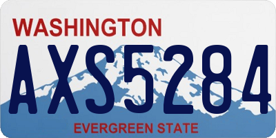 WA license plate AXS5284