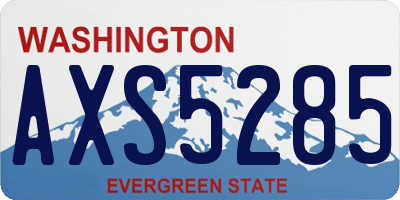 WA license plate AXS5285