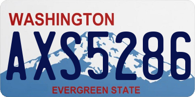 WA license plate AXS5286