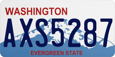 WA license plate AXS5287