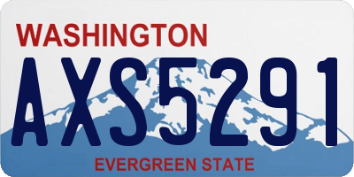 WA license plate AXS5291