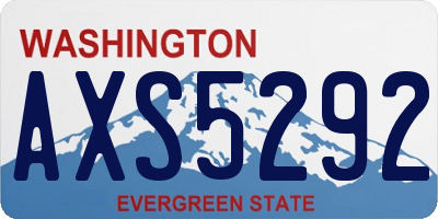 WA license plate AXS5292