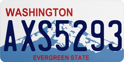 WA license plate AXS5293