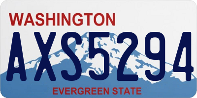 WA license plate AXS5294