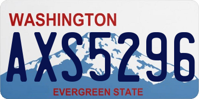 WA license plate AXS5296