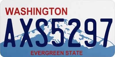 WA license plate AXS5297