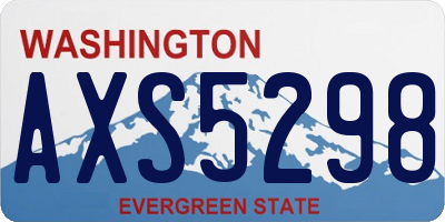 WA license plate AXS5298
