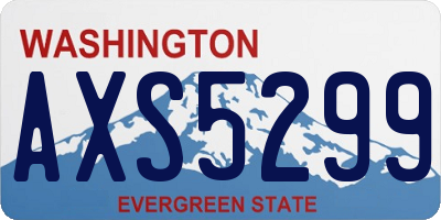 WA license plate AXS5299