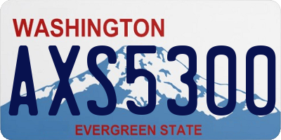 WA license plate AXS5300