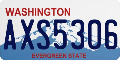 WA license plate AXS5306