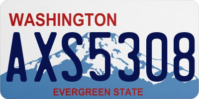 WA license plate AXS5308