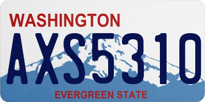 WA license plate AXS5310