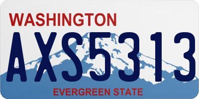 WA license plate AXS5313